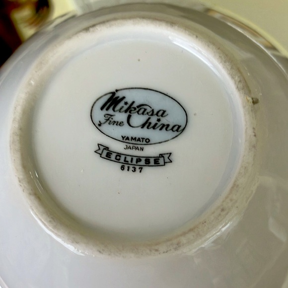 VINTAGE MIKASA ECLIPSE SUGAR BOWL AND LID 6137 YAMATO JAPAN FINE CHINA - Picture 4 of 10